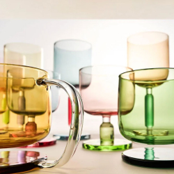 Krus i krystalglas ''Jelly'' - gr�n/gr�n