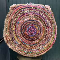 Rundt gulvtppe i jute - ''summer'' - stor