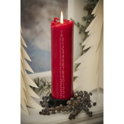 Kalenderlys m. prgede tal - rd