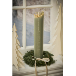 Kalenderlys m. prgede tal - stvgrn