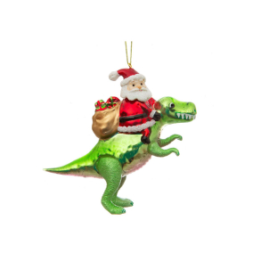 Glasornament - Julemand p dino
