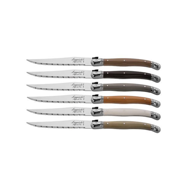 Grillknive "Laguiole" 6 stk. - Brun/multi