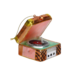 Glasornament - Grammofon afspiller