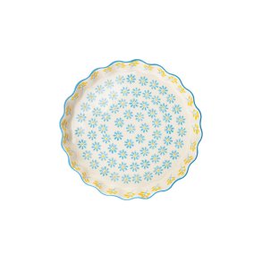 T�rtefad 22 cm. Floral - bl�