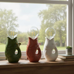 LED lampe "Poisson" - Kaki