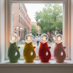 LED lampe "Poisson" - rosa