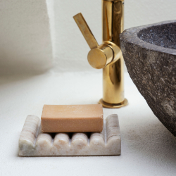 S�besk�l - Beige marmor