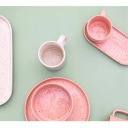 Kop med hank ''Fika'' - Lyserd