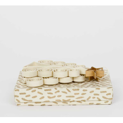 Hndlavet papirpynt - ''Quilled Fir'' - hvid - 2 stk. 