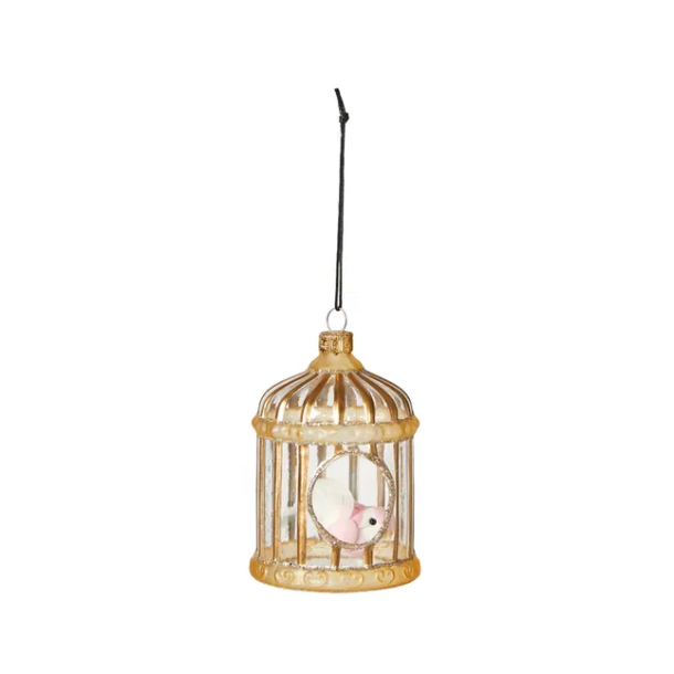 Glasornament - Fuglehus