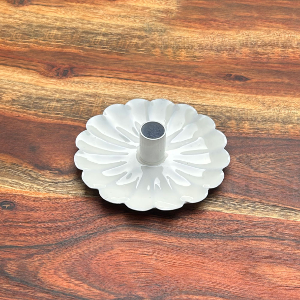 Stage til kertelys "Blomst" - hvid