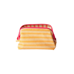 Coatet toilettaske - lille - Orange/pink/creme