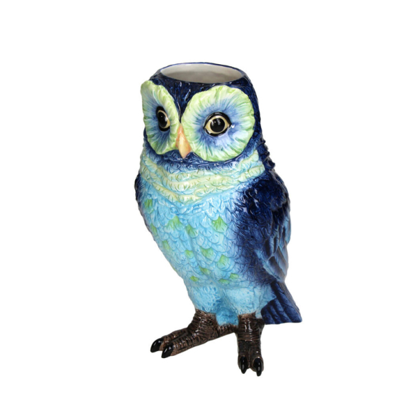 Vase ''Owl'' - Dolomite blue