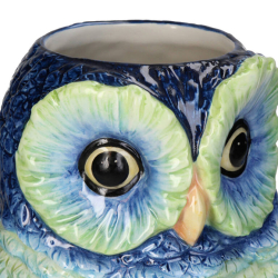 Vase ''Owl'' - Dolomite blue