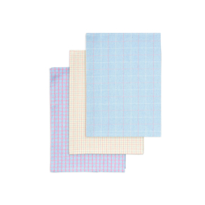 S�t med 3 viskestykker - Blue/pink