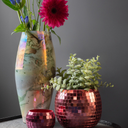 Vase ''Melange cone'' - jungle green