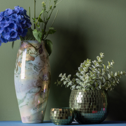 Vase ''Melange cone'' - jungle green