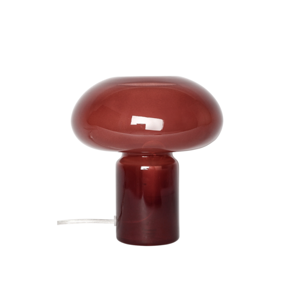 Bordlampe af glas - m�rker�d