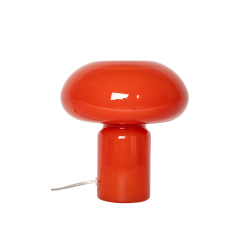 Bordlampe af glas - r�d