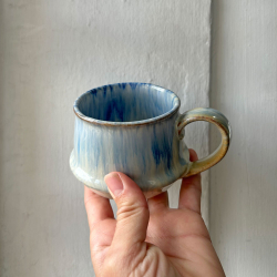 Stentjskrus "Kalmar" - mustard/blue