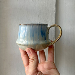 Stentjskrus "Kalmar" - mustard/blue