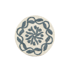 Bademtte rund - dusty blue