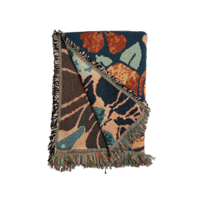 Dobbeltv�vet plaid ''Multi flowers'' 