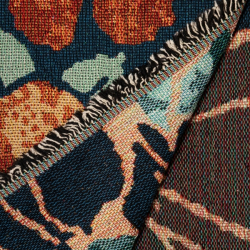 Dobbeltv�vet plaid ''Multi flowers'' 