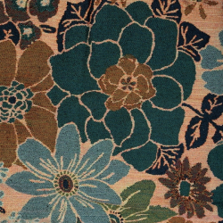 Dobbeltv�vet plaid ''Multi flowers'' 