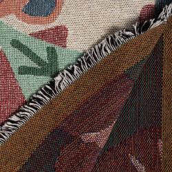 Dobbeltv�vet plaid ''Jungle cream'' 