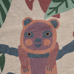 Dobbeltv�vet plaid ''Jungle cream'' 