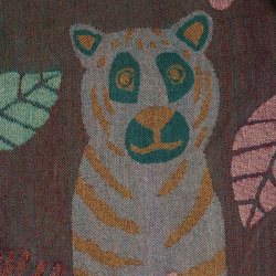 Dobbeltv�vet plaid ''Jungle cream'' 