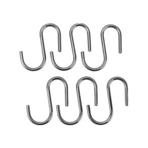 S-kroge i krom - 5,5 cm. - 6 stk. 
