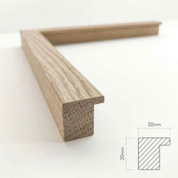 Massiv egetrsramme - 70x100 cm.