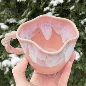 Kraki Ceramics snurrekop ''Koral blge''