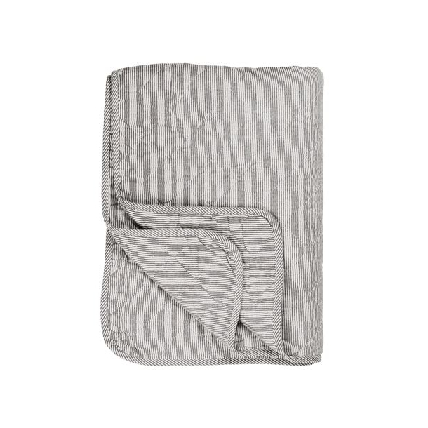 Quilt tppe smalle striber - sort