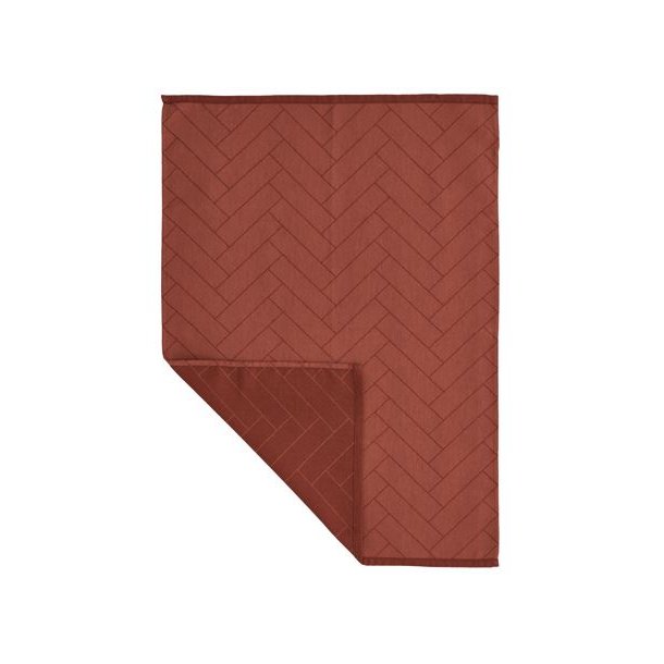 Viskestykke "Herringbone" - terracotta