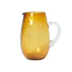 Glaskande "Hammered" - amber