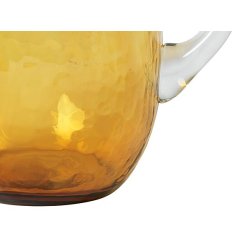 Glaskande "Hammered" - amber