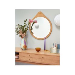 Glasvase stor - lilla/orange/bl�