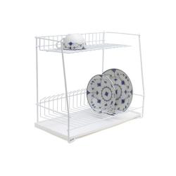 Opvaskestativ 2 etager - hvid