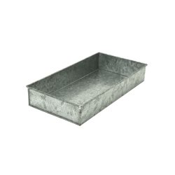 Galvaniseret bakke - 5x15x30 cm.
