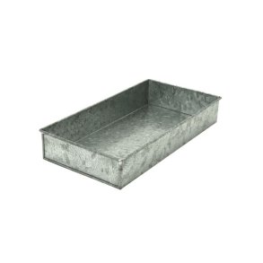Galvaniseret bakke - 5x15x30 cm.