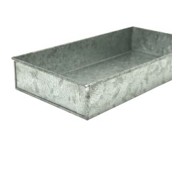 Galvaniseret bakke - 5x20x40 cm.