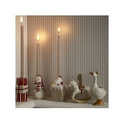 Kertestage gs med krone - hvid