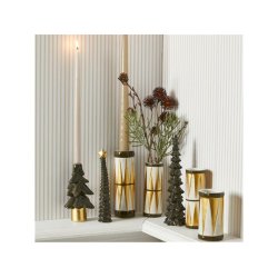 Keramikfigur juletr - mosgrn