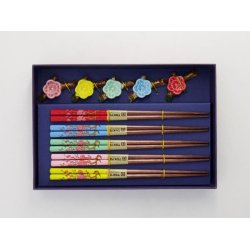 Spisepinde med holder "Sakura" - 5 st