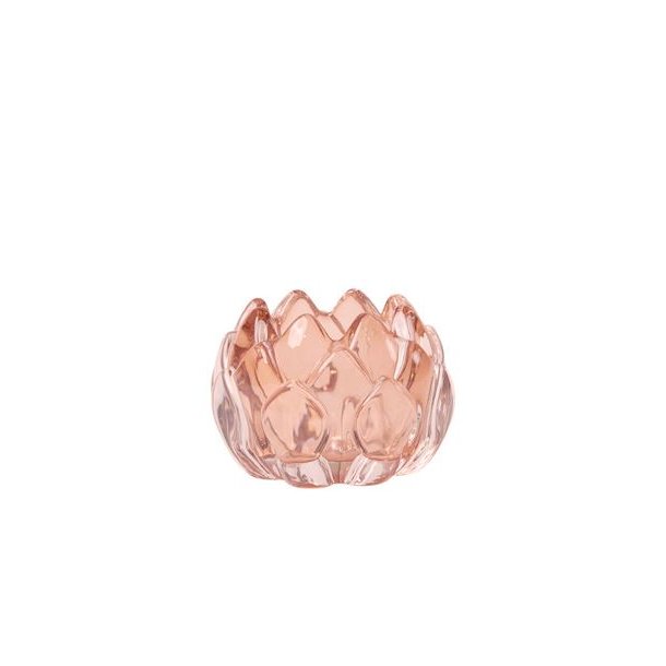 Fyrfadstage "Lotus" - rosa