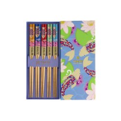 Spisepinde "Blue lotus" - 5 st