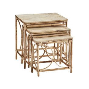 Sideborde bambus - st af 3